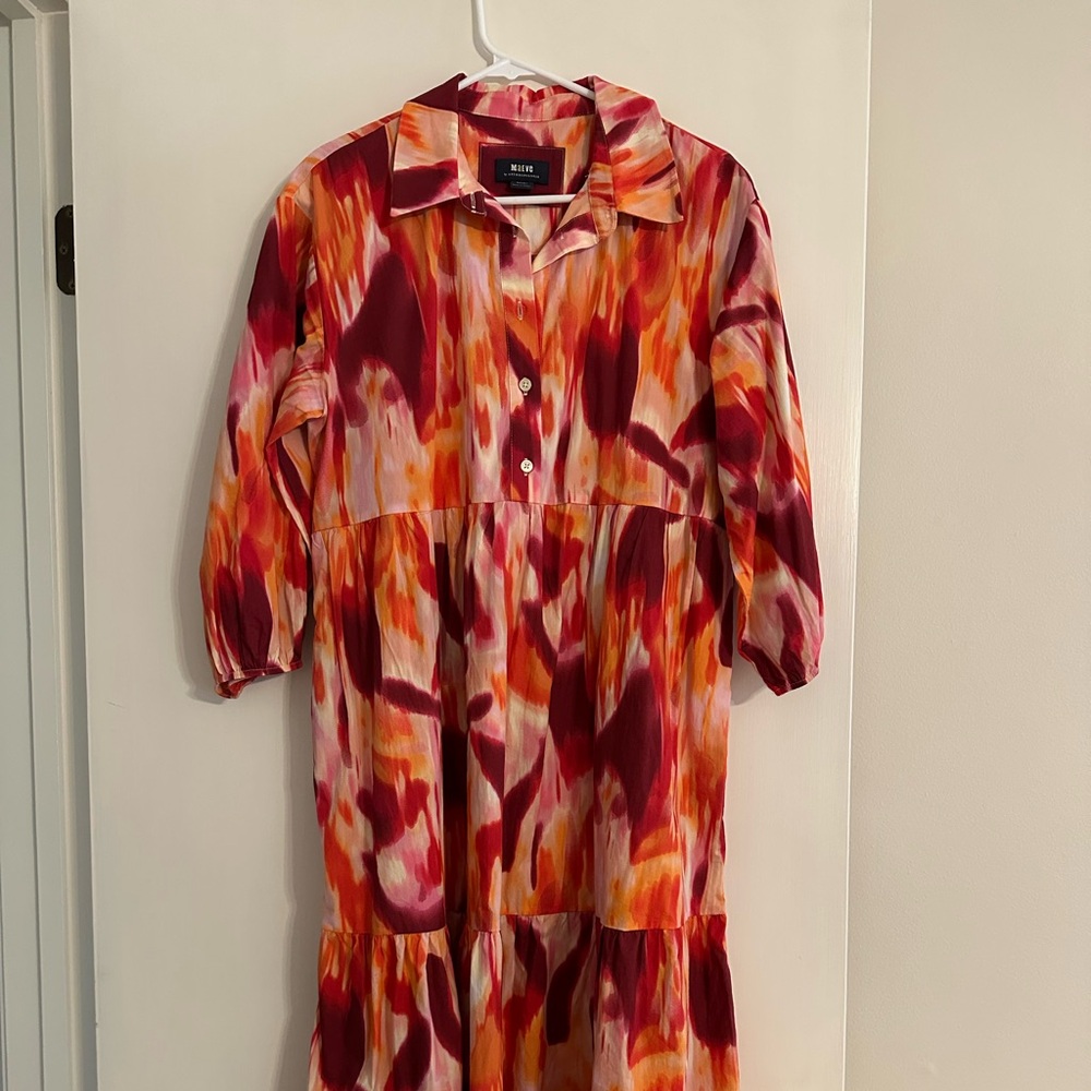 Anthropologie Maeve Bettina Tiered Shirt Dress - Picture 2 of 2